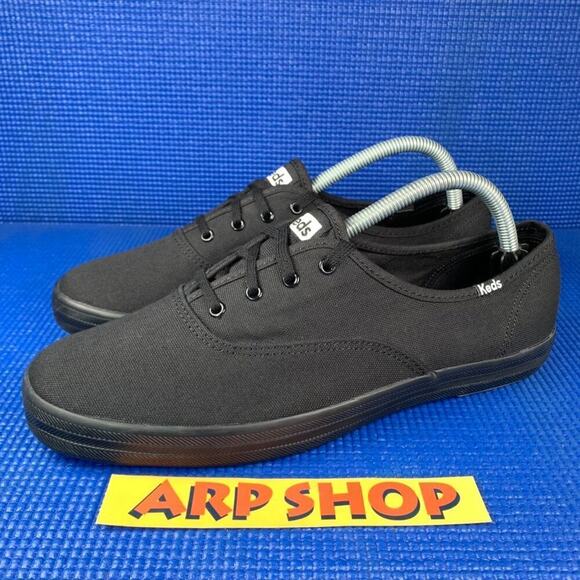 🔴 KEDS CHAMPION ORIGINAL Women`s Size 9.5XW Black Comfort Shoes WF24700 - Picture 1 of 8